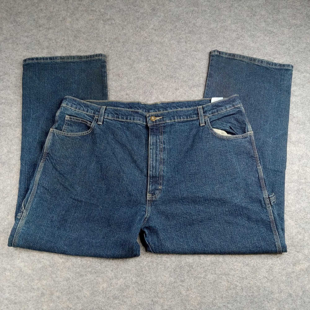 Dickies Jeans Mens‎ 42x30 Blue Denim Carpenter Utility Work Pants Hammer Loop